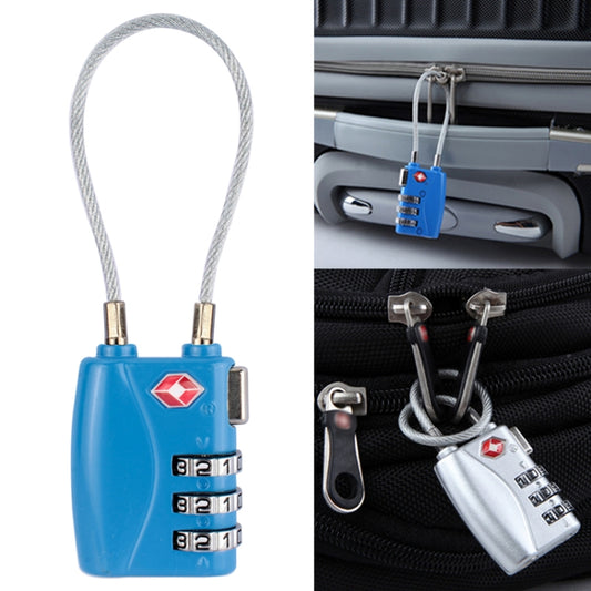 JASIT TSA719 Zinc Alloy 3-Digit Password TSA Lock Travel Luggage Padlock(Blue) - Padlocks by buy2fix | Online Shopping UK | buy2fix