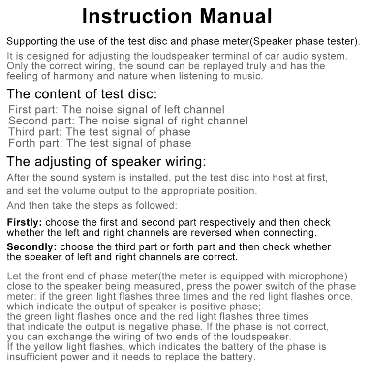 FH-168 Car Audio Speaker Polarity Tester Phase Meter - Electronic Test by buy2fix | Online Shopping UK | buy2fix