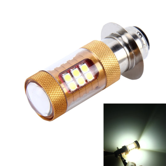 Phare de moto H6M/P15D 15 W 1300 LM 6500 K avec 28 lampes SMD-3030-LED, DC 12 V (lumière blanche)