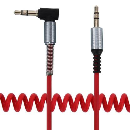 3.5mm 3-pole Male to Male Plug Audio AUX Retractable Coiled Cable, Length: 1.5m(Red) by buy2fix