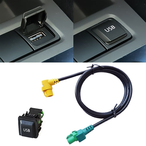 Car Navigation RCD510+310+ USB Adapter Switch Plug + Wiring Hardness for Volkswagen Golf 6 / Scirocco / Sagitar / New Bora NAV231/268MF - Car Switches by buy2fix | Online Shopping UK | buy2fix
