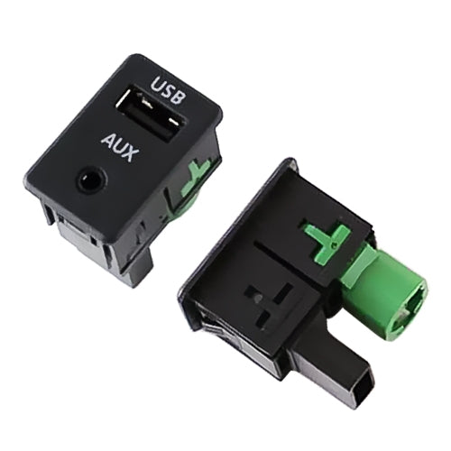 2 in 1 Car AUX & USB Adapter Switch Socket for Volkswagen Scirocco / New MAGOTAN / Touran / POLO - Car Switches by buy2fix | Online Shopping UK | buy2fix