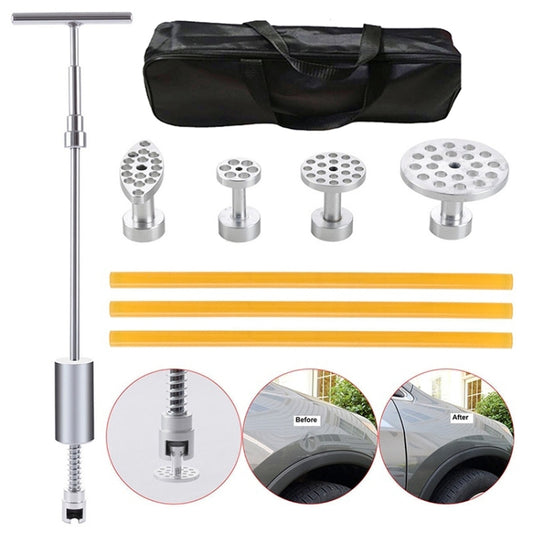 7 in 1 Auto Repair Body Tool Kit PDR Dent Paintless Repair Tools Dent Puller T Bar Slide Hammer Reverse Hammer for Dent by buy2fix