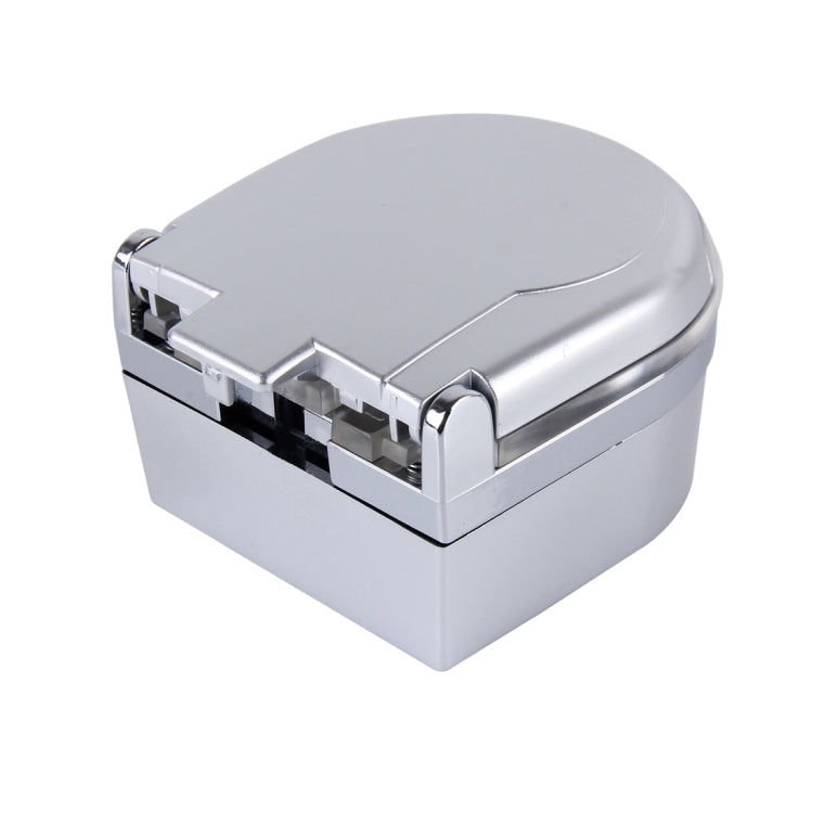 SHUNWEI SD-1201 Mini Portable Car Ashtray Blue LED Light for Dashboard Cigar Cigarette(Silver) by buy2fix