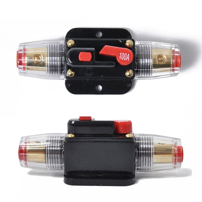 DC 12-24V Car Circuit Breaker Stereo Audio Fuse Holder Insurance 100A Fuse - Fuse by buy2fix | Online Shopping UK | buy2fix
