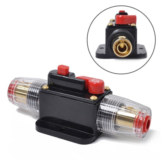 DC 12-24V Car Circuit Breaker Stereo Audio Fuse Holder Insurance 40A Fuse - Fuse by buy2fix | Online Shopping UK | buy2fix