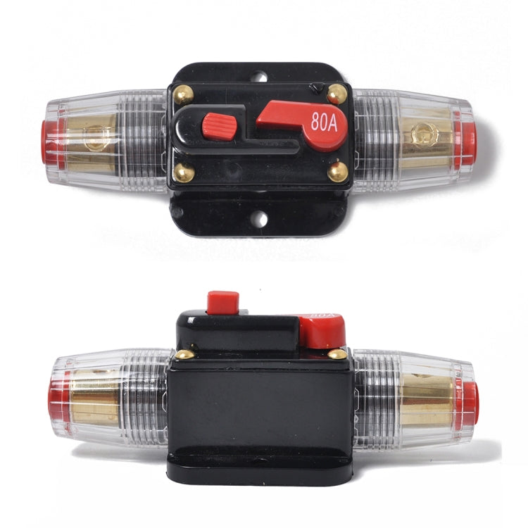 DC 12-24V Car Circuit Breaker Stereo Audio Fuse Holder Insurance 80A Fuse - Fuse by buy2fix | Online Shopping UK | buy2fix