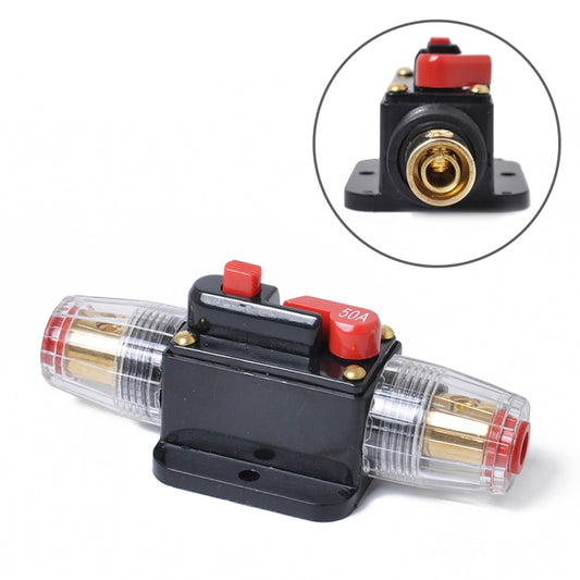 DC 12-24V Car Circuit Breaker Stereo Audio Fuse Holder Insurance 50A Fuse - Fuse by buy2fix | Online Shopping UK | buy2fix