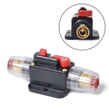 DC 12-24V Car Circuit Breaker Stereo Audio Fuse Holder Insurance 60A Fuse - Fuse by buy2fix | Online Shopping UK | buy2fix