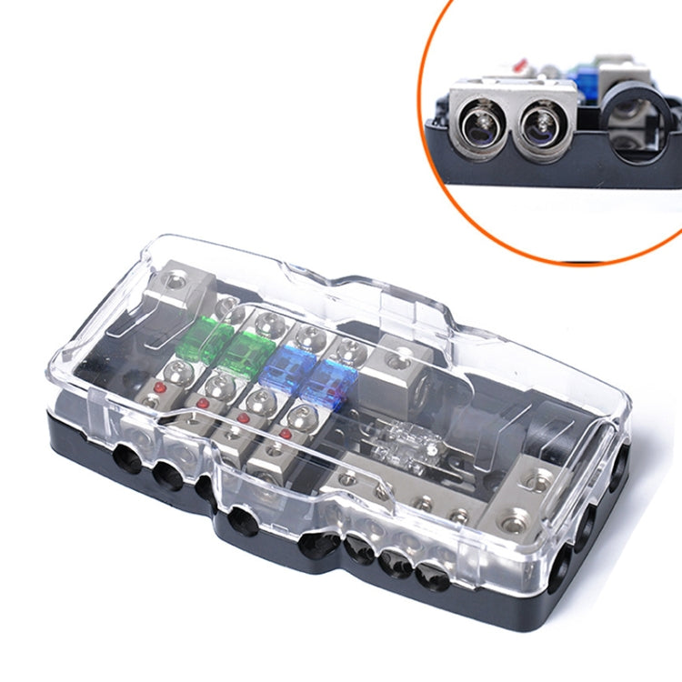 Car Audio Stereo Distribution Block Ground Mini ANL Fuse Block 4 Way Fuse Block 30A 60A 80Amp with LED - Fuse by buy2fix | Online Shopping UK | buy2fix