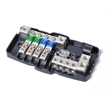 Car Audio Stereo Distribution Block Ground Mini ANL Fuse Block 4 Way Fuse Block 30A 60A 80Amp with LED - Fuse by buy2fix | Online Shopping UK | buy2fix