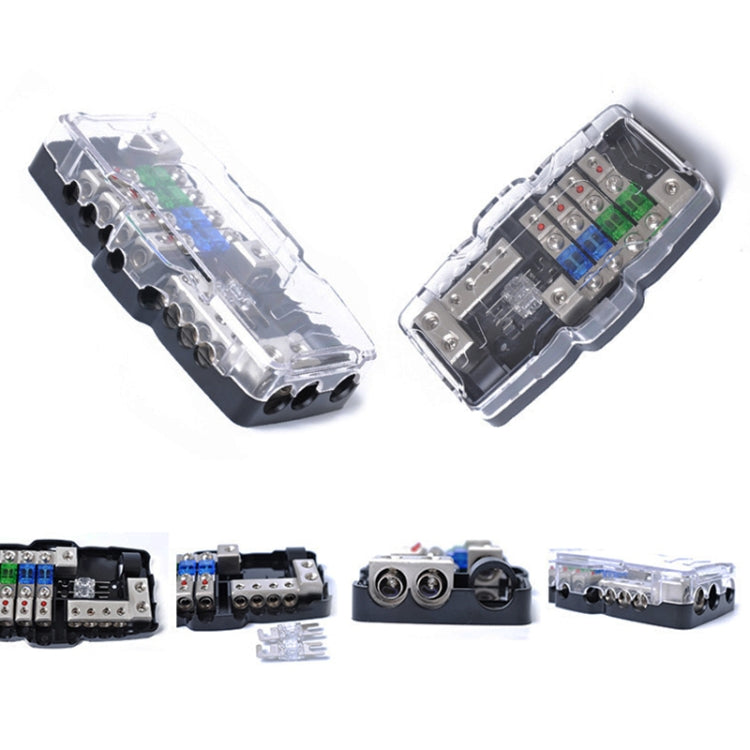 Car Audio Stereo Distribution Block Ground Mini ANL Fuse Block 4 Way Fuse Block 30A 60A 80Amp with LED - Fuse by buy2fix | Online Shopping UK | buy2fix