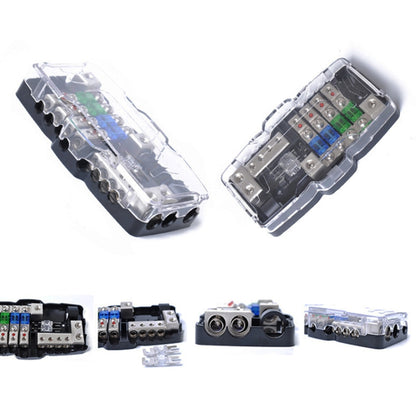 Car Audio Stereo Distribution Block Ground Mini ANL Fuse Block 4 Way Fuse Block 30A 60A 80Amp with LED - Fuse by buy2fix | Online Shopping UK | buy2fix
