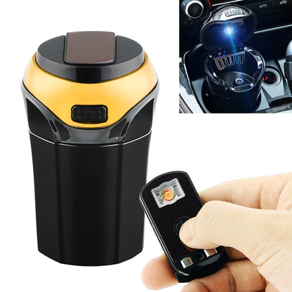 2 in 1 Universal Car Detachable Electronic Cigarette Lighter + Trash Rubbish Bin Ashtray(Gold) by buy2fix
