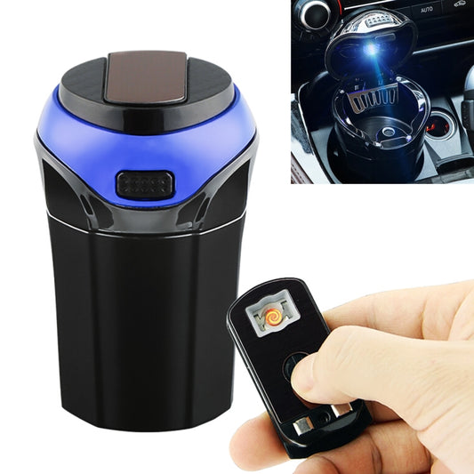 2 in 1 Universal Car Detachable Electronic Cigarette Lighter + Trash Rubbish Bin Ashtray(Blue) by buy2fix