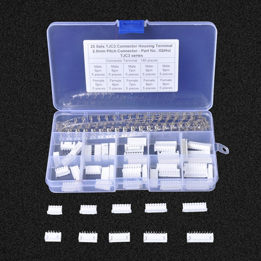 25 Sets TJC3 2.5mm XH 5P 6P 7P 8P 9Pin Male Female Housing Connector with Crimps - Booster Cable & Clip by buy2fix | Online Shopping UK | buy2fix