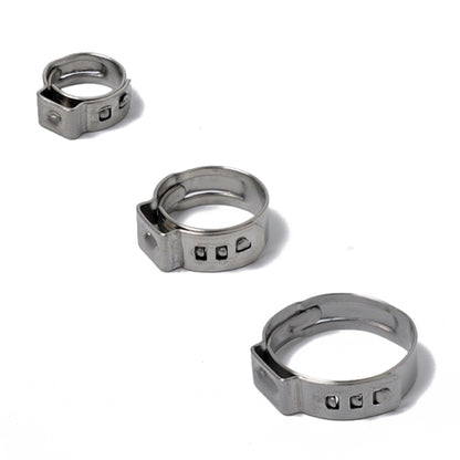 70 PCS Adjustable Single Ear Plus Stainless Steel Hydraulic Hose Clamps O-Clips Pipe Fuel Air, Inside Diameter Range: 5.3-14mm by buy2fix