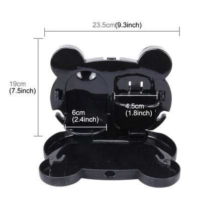 Cartoon Style Foldable Back Car Seat Drink Holder Back Seat Food Tray Storage Organizer Table(Black) by buy2fix