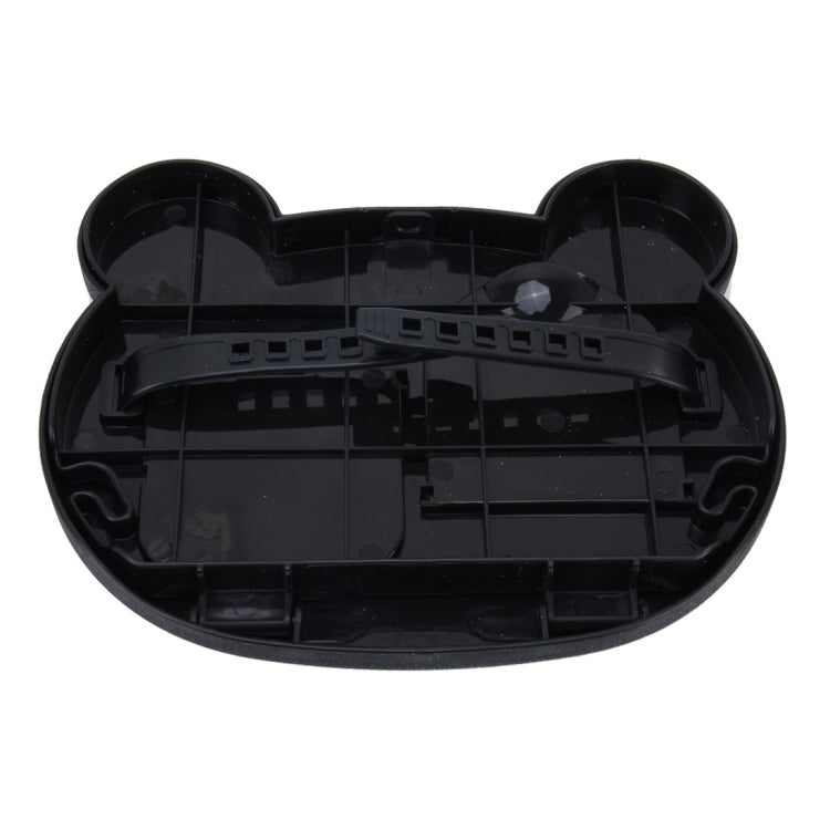 Cartoon Style Foldable Back Car Seat Drink Holder Back Seat Food Tray Storage Organizer Table(Black) by buy2fix