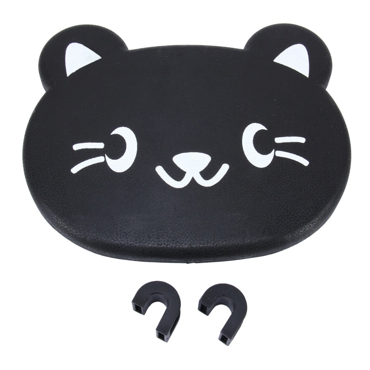 Cartoon Style Foldable Back Car Seat Drink Holder Back Seat Food Tray Storage Organizer Table(Black) by buy2fix