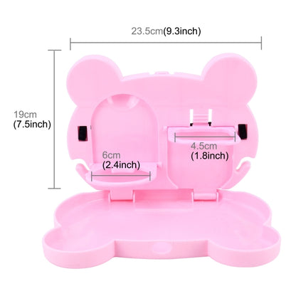 Cartoon Style Foldable Back Car Seat Drink Holder Back Seat Food Tray Storage Organizer Table(Pink) by buy2fix