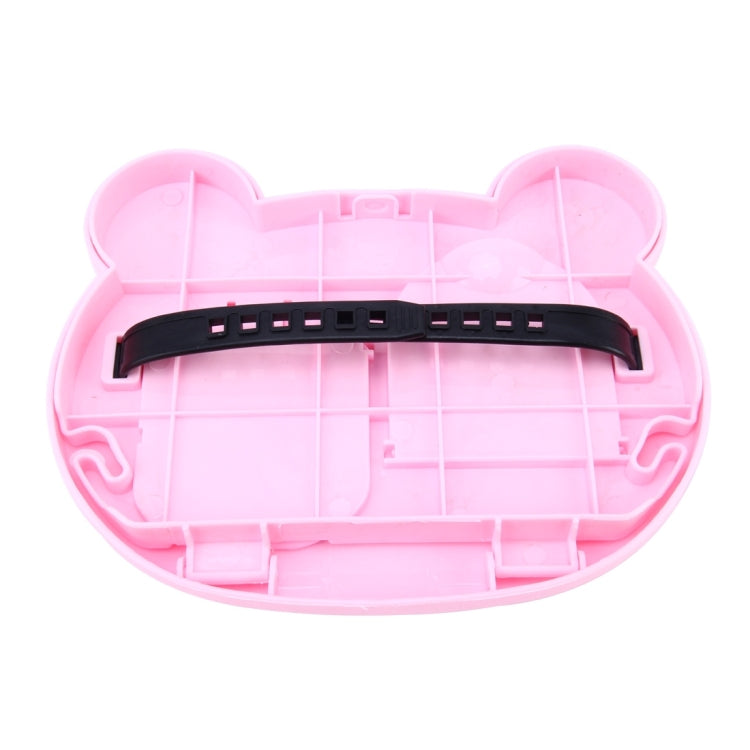 Cartoon Style Foldable Back Car Seat Drink Holder Back Seat Food Tray Storage Organizer Table(Pink) by buy2fix