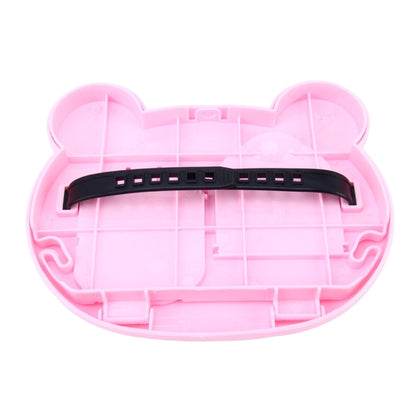 Cartoon Style Foldable Back Car Seat Drink Holder Back Seat Food Tray Storage Organizer Table(Pink) by buy2fix