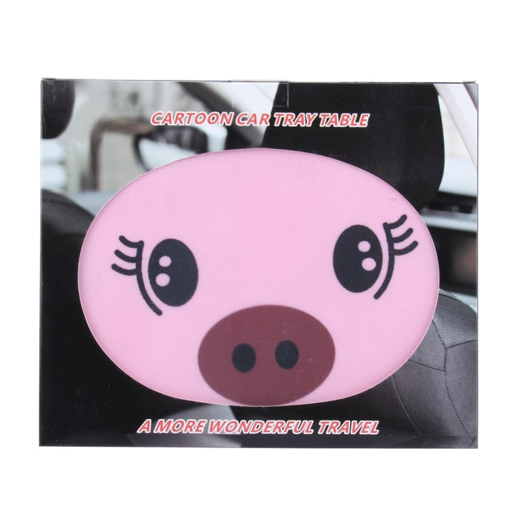 Cartoon Style Foldable Back Car Seat Drink Holder Back Seat Food Tray Storage Organizer Table(Pink) by buy2fix