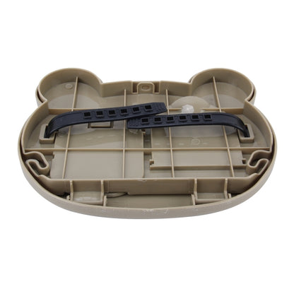 Cartoon Style Foldable Back Car Seat Drink Holder Back Seat Food Tray Storage Organizer Table(Brown) by buy2fix