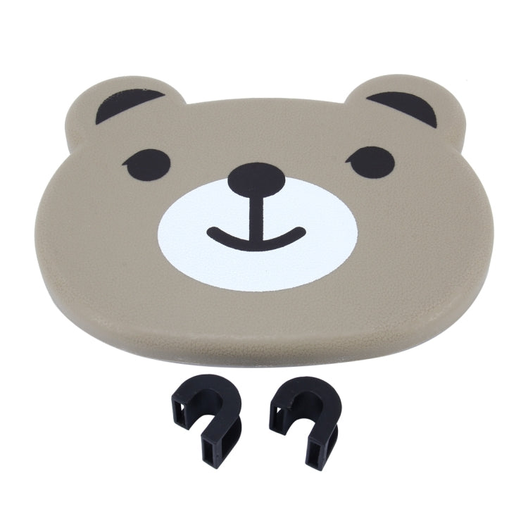 Cartoon Style Foldable Back Car Seat Drink Holder Back Seat Food Tray Storage Organizer Table(Brown) by buy2fix