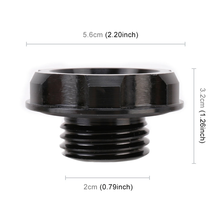 Car Modified Stainless Steel Oil Cap Engine Tank Cover for Honda, Size: 5.6 x 3.2cm(Black) - Tank Covers by buy2fix | Online Shopping UK | buy2fix