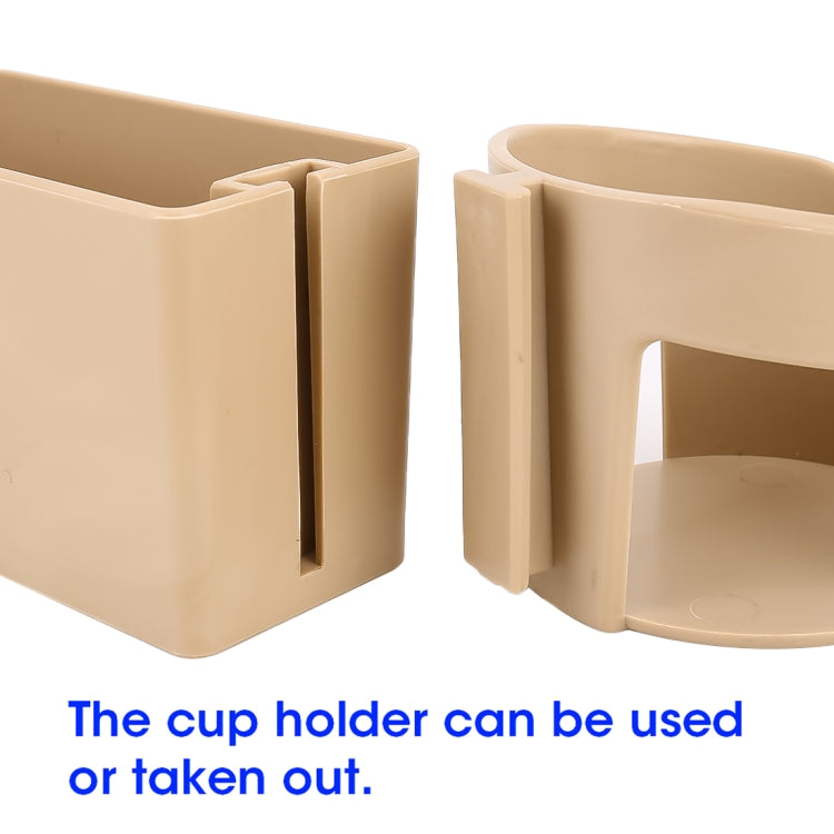 Universal Car Multi-functional Console Side Pocket Seat Gap Side Storage Box(Beige) by buy2fix