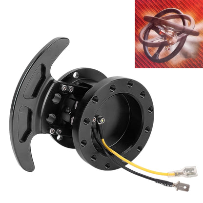 Car Tilt Racing Steering Wheel Quick Release Hub Kit Adapter Body Removable Snap Off Boss Kit(Black) by buy2fix