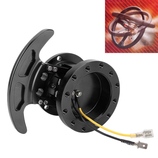 Car Tilt Racing Steering Wheel Quick Release Hub Kit Adapter Body Removable Snap Off Boss Kit(Black) by buy2fix