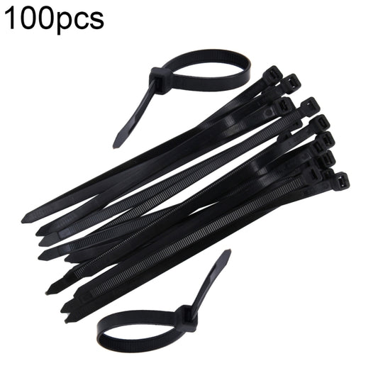 100pcs /Pack 8mm*200mm Nylon Cable Ties(Black) - Booster Cable & Clip by buy2fix | Online Shopping UK | buy2fix