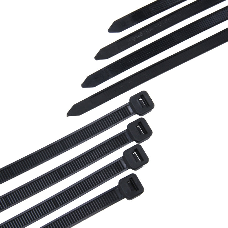 100pcs /Pack 8mm*200mm Nylon Cable Ties(Black) - Booster Cable & Clip by buy2fix | Online Shopping UK | buy2fix