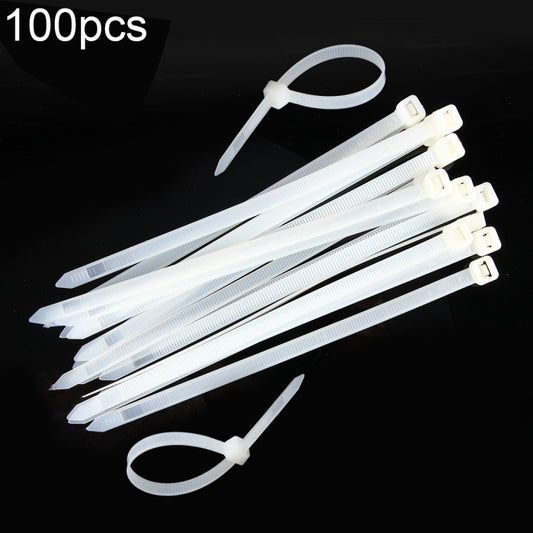 100pcs /Pack 8mm*200mm Nylon Cable Ties(White) - Booster Cable & Clip by buy2fix | Online Shopping UK | buy2fix