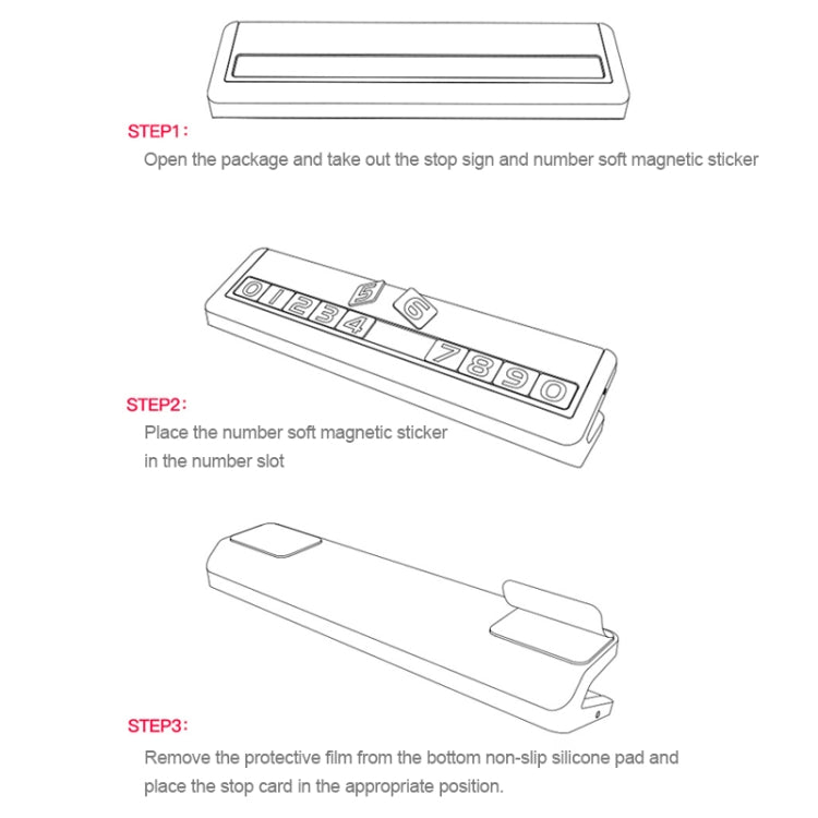 Creative Temporary Parking Card Car Sticker (Grey) by buy2fix