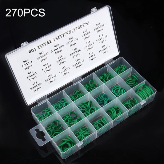 270 PCS Car Auto Vehicle 18 Sizes Assortment Kit Air Conditioning HNBR Seal O-Ring Set - Engine Fittings by buy2fix | Online Shopping UK | buy2fix