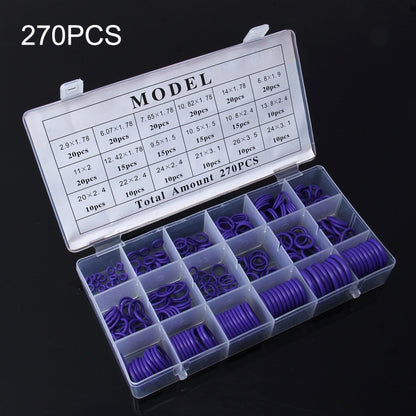 270 PCS Car Auto Vehicle 18 Sizes Assortment Kit Air Conditioning HNBR Seal O-Ring Set - Engine Fittings by buy2fix | Online Shopping UK | buy2fix