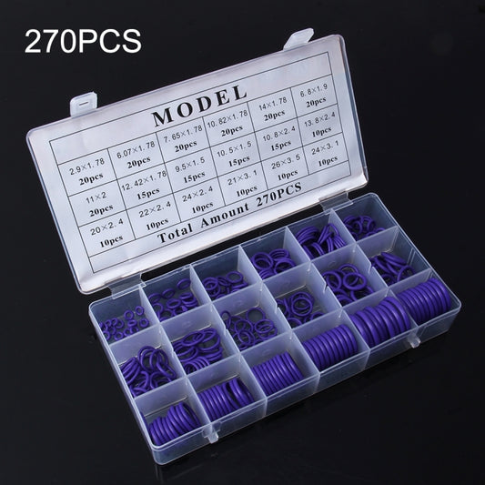 270 PCS Car Auto Vehicle 18 Sizes Assortment Kit Air Conditioning HNBR Seal O-Ring Set - Engine Fittings by buy2fix | Online Shopping UK | buy2fix