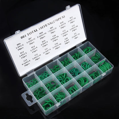 270 PCS Car Auto Vehicle 18 Sizes Assortment Kit Air Conditioning HNBR Seal O-Ring Set - Engine Fittings by buy2fix | Online Shopping UK | buy2fix