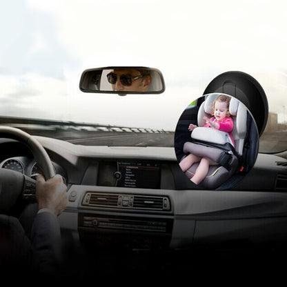 Car Auto 360 Degree Adjustable Baby View Mirror Rear Baby Safety Convex Mirror, Diameter: 75mm(Black) by buy2fix