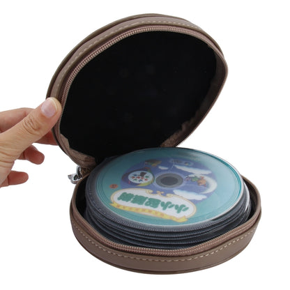 20 CD Disc Storage Case Leather Bag Heavy Duty CD/ DVD Wallet for Car, Home, Office and Travel (Beige) by buy2fix