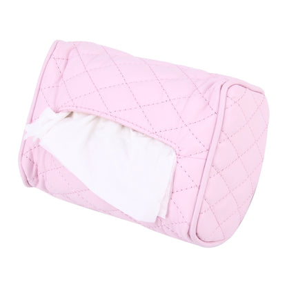 Car Auto Leather Sun Visor Backseat Hanger Tissue Box Paper Napkin Bag (Not Include Napkin)(Pink) by buy2fix