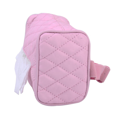 Car Auto Leather Sun Visor Backseat Hanger Tissue Box Paper Napkin Bag (Not Include Napkin)(Pink) by buy2fix