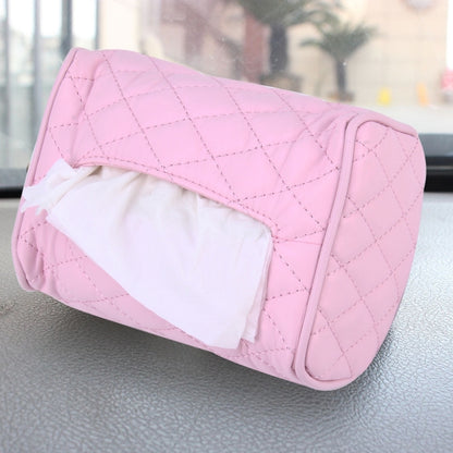 Car Auto Leather Sun Visor Backseat Hanger Tissue Box Paper Napkin Bag (Not Include Napkin)(Pink) by buy2fix