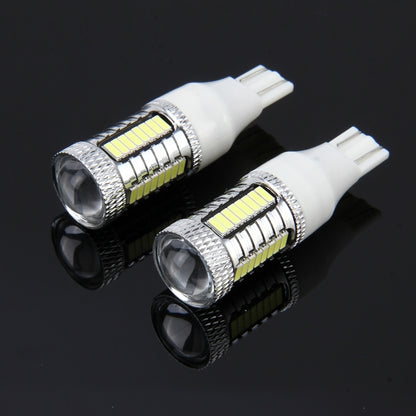 2 PCS T15 10W 650 LM 6000K Car Auto Brake Light Clearance Light Backup Light with 1 Lamps and 32 SMD-4014 LED Lamps, DC 12V(White Light) - Brake Lights by buy2fix | Online Shopping UK | buy2fix