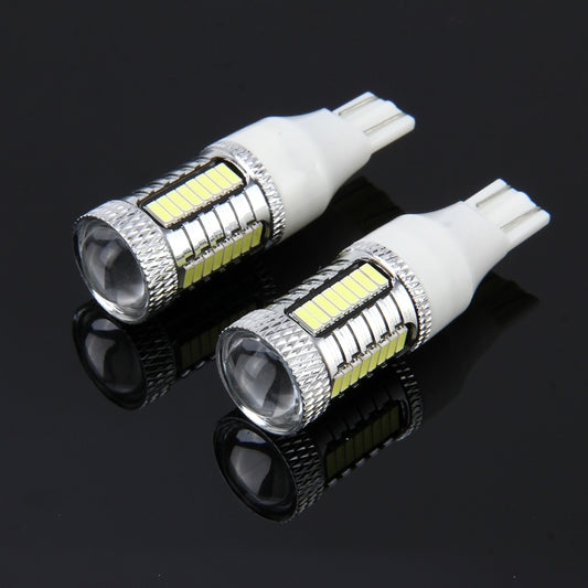 2 PCS T15 10W 650 LM 6000K Car Auto Brake Light Clearance Light Backup Light with 1 Lamps and 32 SMD-4014 LED Lamps, DC 12V(White Light) - Brake Lights by buy2fix | Online Shopping UK | buy2fix