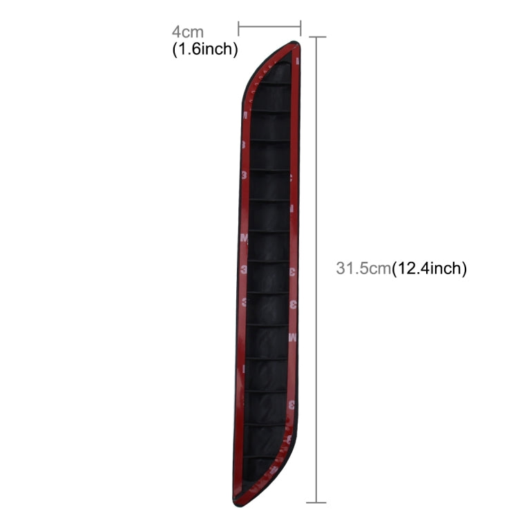 2 PCS Universal Car Auto Rubber Body Bumper Guard Protector Strip Sticker(Black) by buy2fix